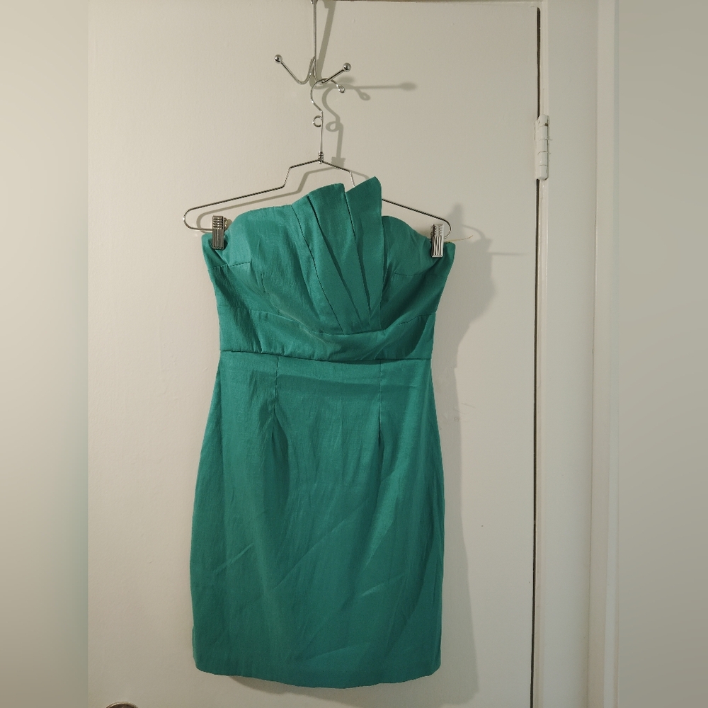 Mystic Strapless Teal Dress